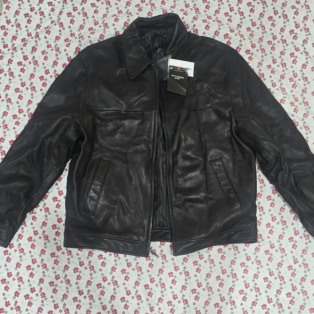 Men's Lamskin Black Leather Jacket